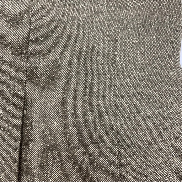 Rena Lange Brown Tweed Pleated Hem Pencil Skirt - Picture 3 of 8